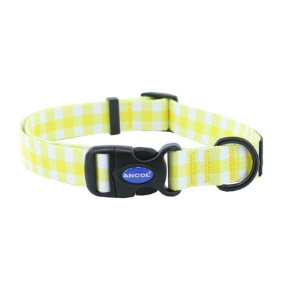 Ancol Soho Yellow Check Collar Large